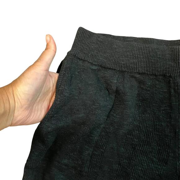 Free People Beach Shorts M Black Knit Comfy Pull On Coastal Lounge Cozy Stretch - Picture 6 of 10